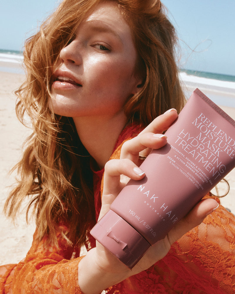 NAK Holiday Nourish Trio with Gift | Nourish Shampoo 350ml + Conditioner 350ml + Replends Moisture Mask 150ml | Hydrating Hair Care Set for Dry & Damaged Hair | Full-Size Signature Pack