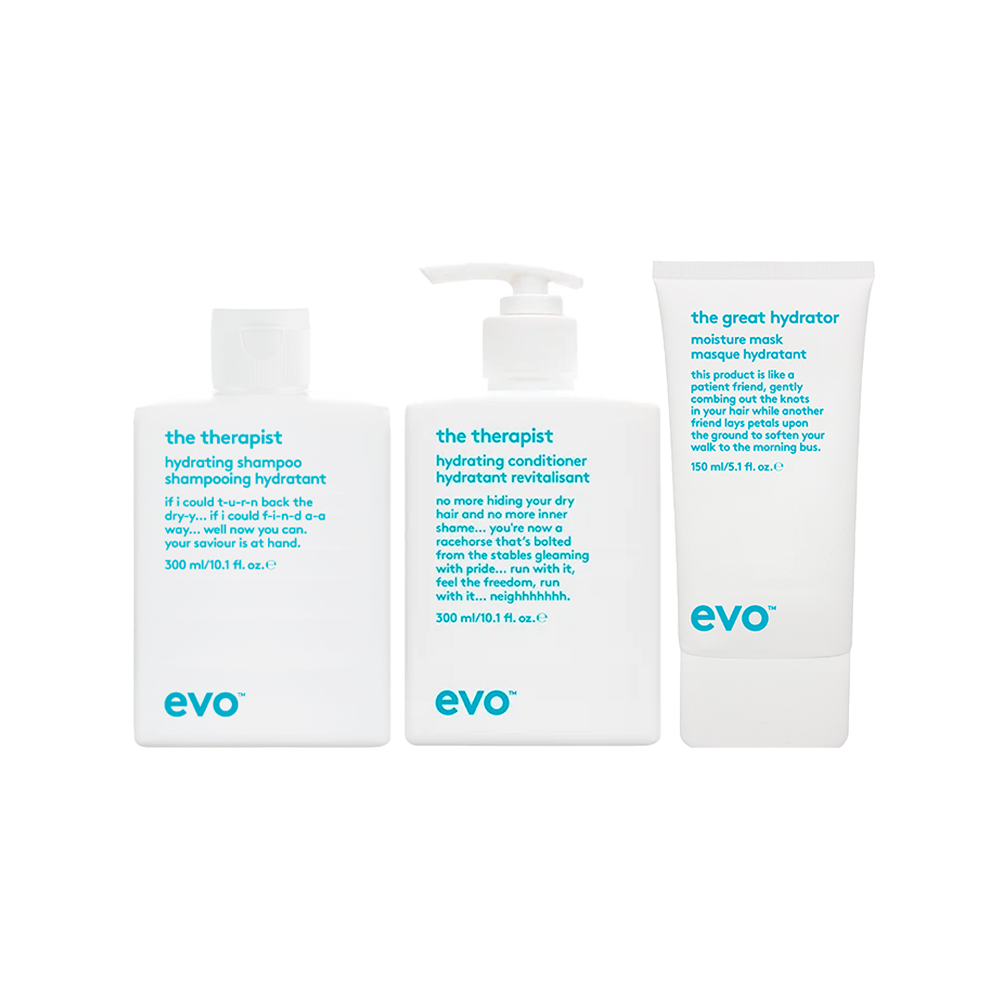 Evo The Therapist Hydrating Trio Bundle with The Great Hydrator