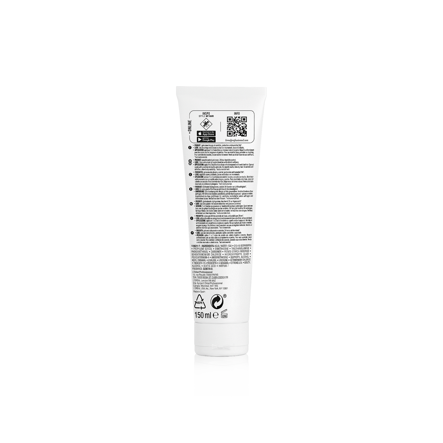L'Oréal Professionnel Tecni.ART Flex Liss Control Frizz Control Styling Cream 150ml