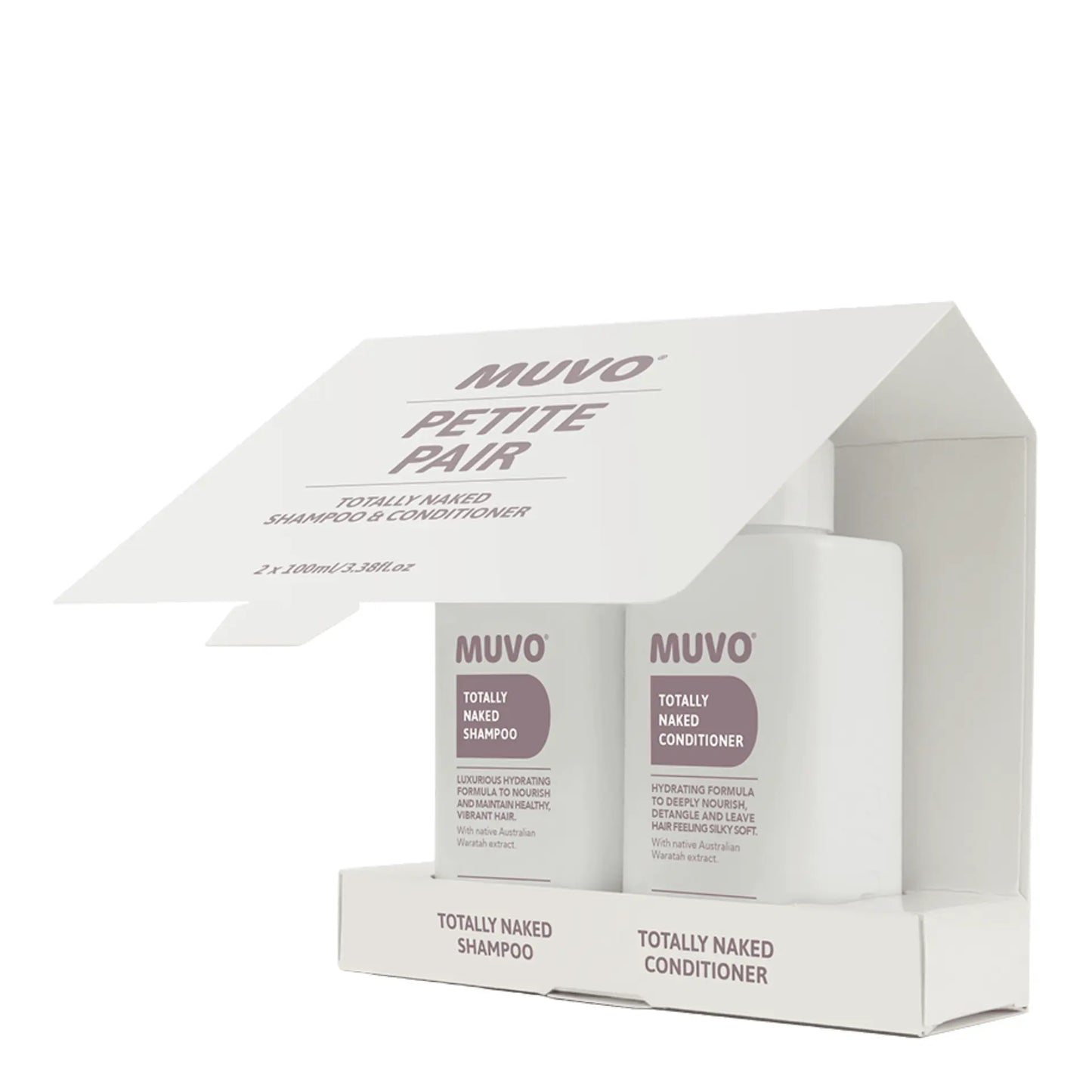 MUVO Totally Naked Shampoo and Conditioner 100ml Petite Pair — Muvo