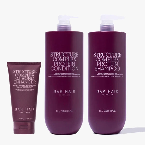 NAK Structure Complex Protein Shampoo & Conditioner 1L TRIO
