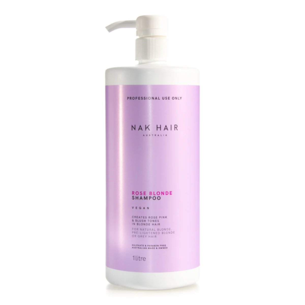 NAK Rose Blonde Shampoo 1000ml Old Packaging — NAK Hair product image