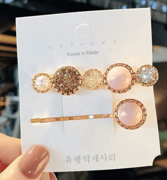 Pearl Rhinestone Hair Clips - Nav's Hair