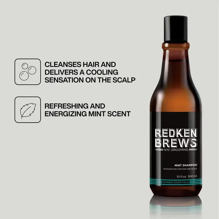 Redken Brews Mint Shampoo 300ml — — Image 3