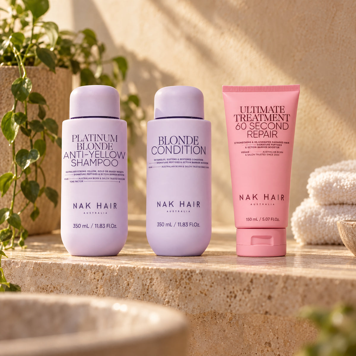 NAK Platinum Blonde Toning Trio