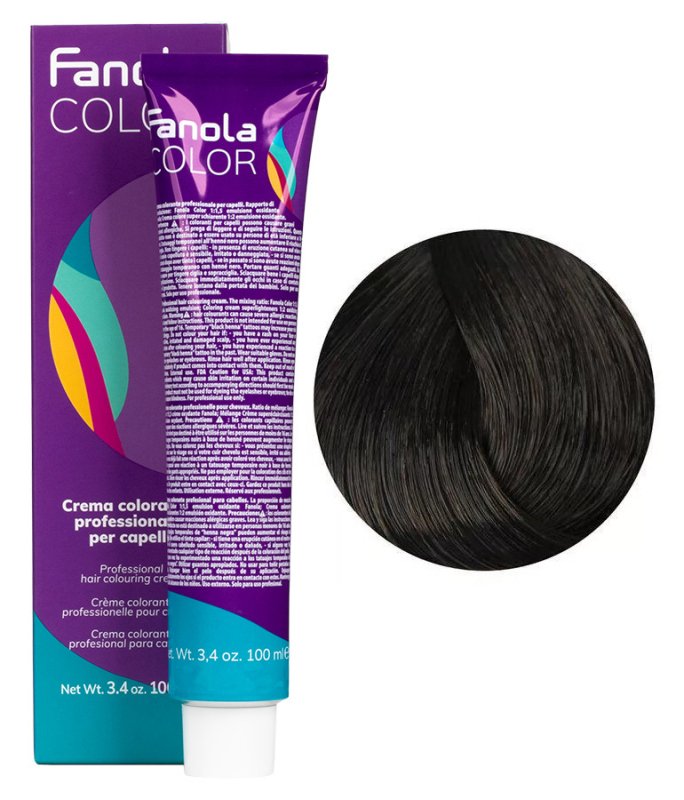 Fanola Color Professional Colouring Cream 100ml – Shade 4.00 Intense Chestnut