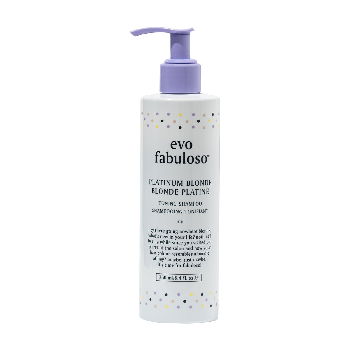 Evo Fabuloso Platinum Blonde Toning Shampoo 250ml — Evo product image