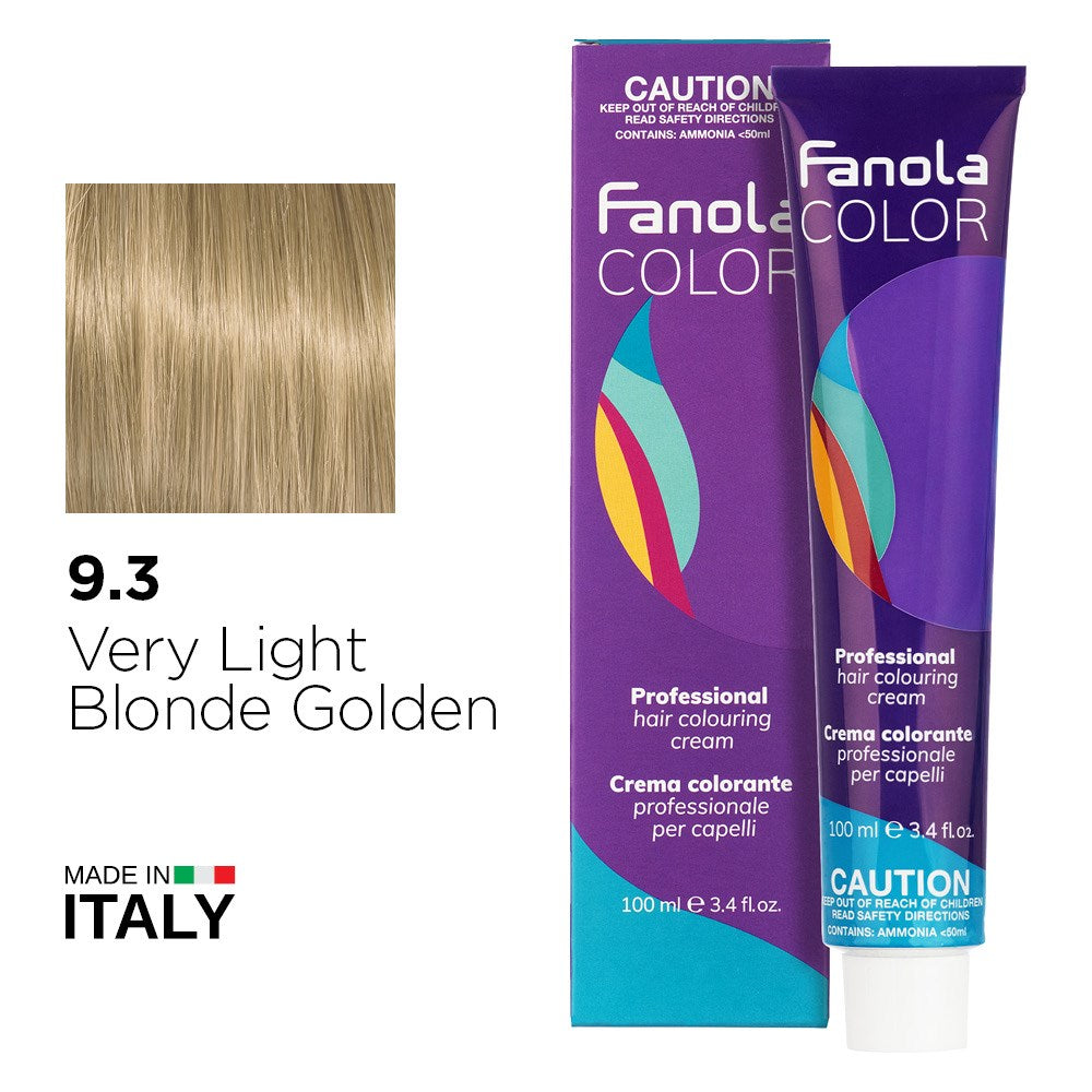 Fanola Color Professional Colouring Cream 100ml – Shade 9.3 Very Light Golden Blonde