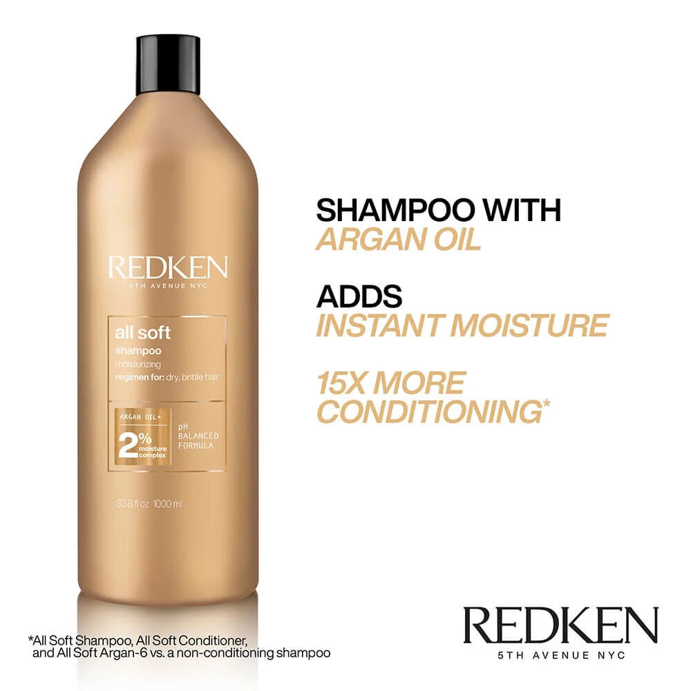 Redken All Soft Shampoo 1000ml —  — Image 2
