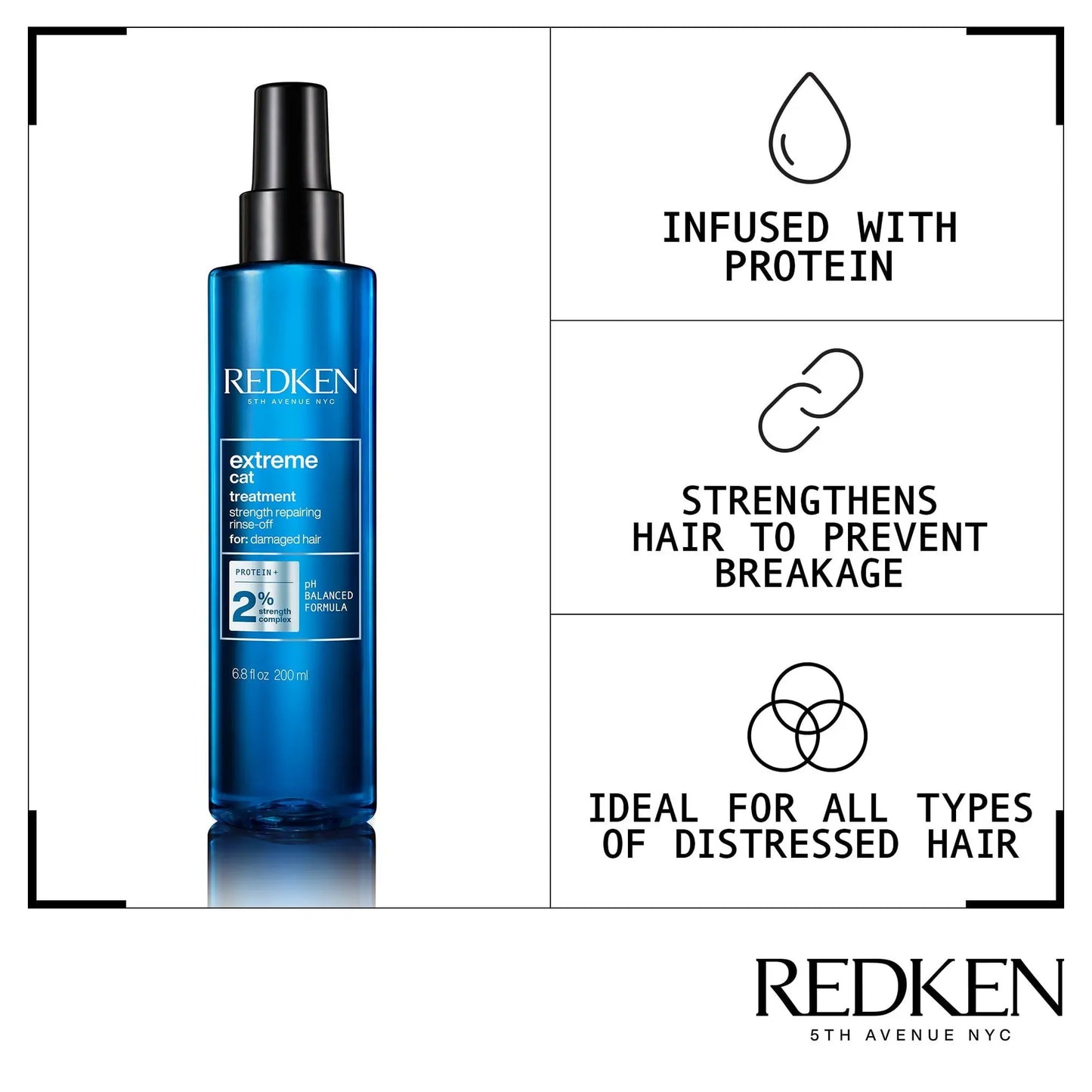 Redken Extreme Cat Protein Reconstructing Hair Treatment Spray 200ml —  — Image 3