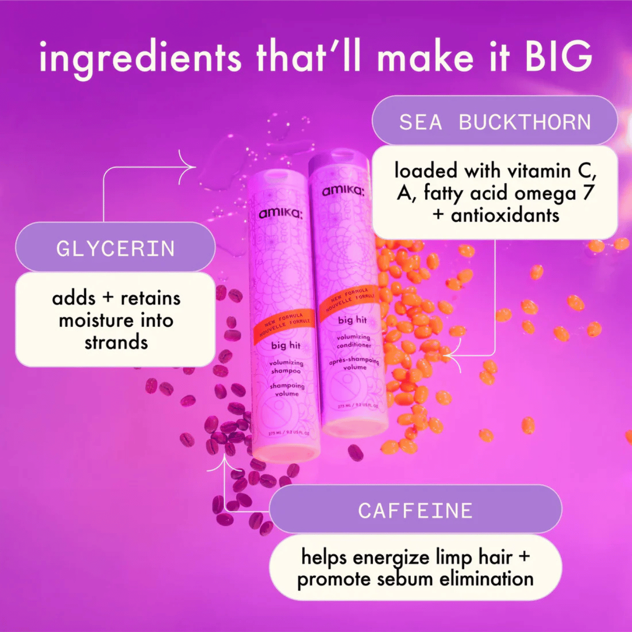 Amika Big Hit Volumizing Shampoo 1000ml - Image 6