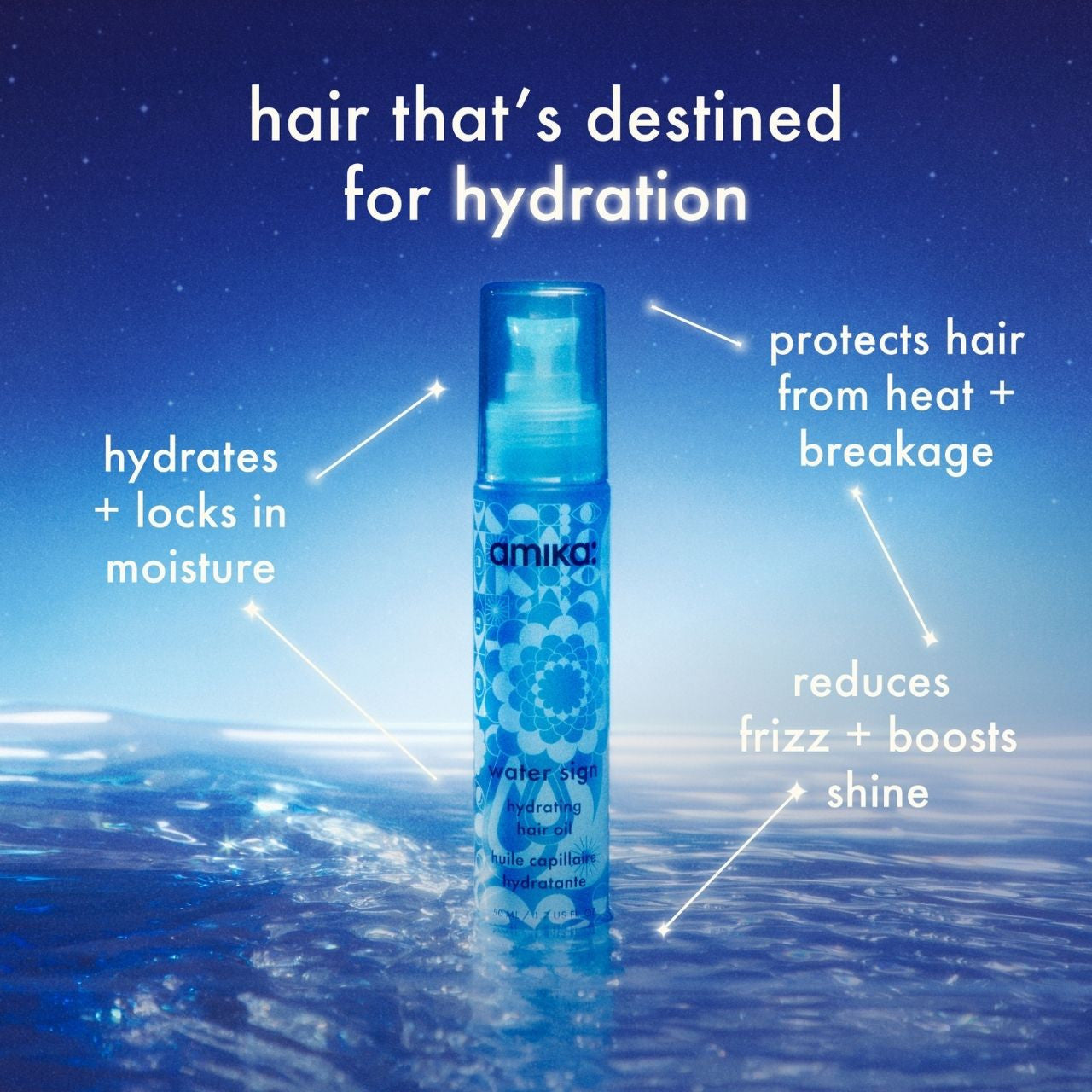 Amika Water Sign Hydrating Oil 50ml - Image 8