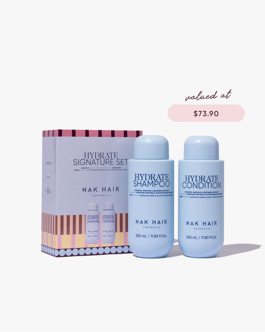 NAK SIGNATURE HOLIDAY HYDRATE DUO 350ML - VALUED AT $73.90