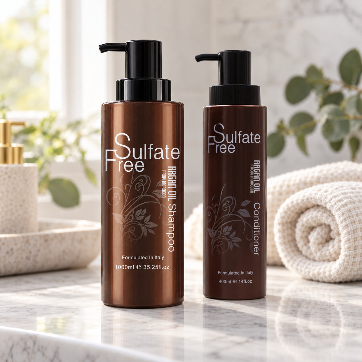 Nuspa Argan Sulfate-Free 1L Duo