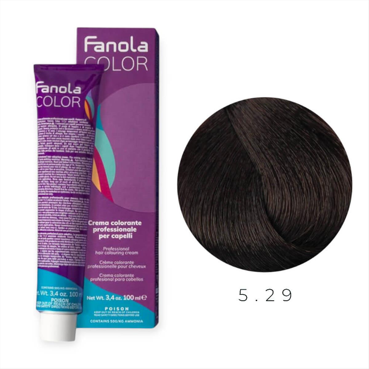 Fanola Color Professional Colouring Cream 100ml – Shade 5.29 Extra Chocolate