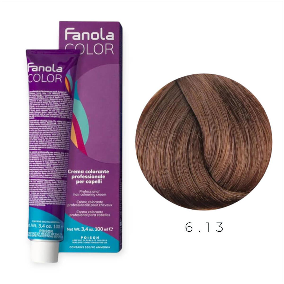 Fanola Color Professional Colouring Cream 100ml – Shade 6.13 Dark Beige Blonde
