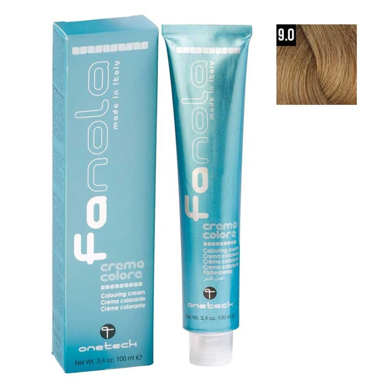 Fanola Color Professional Colouring Cream 100ml – Shade 9.0 Very Light Blonde