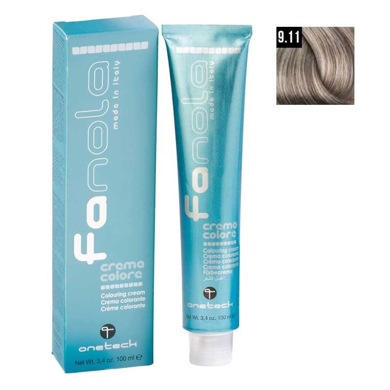 Fanola Color Professional Colouring Cream 100ml – Shade 9.11 Very Light Blonde Intense Ash