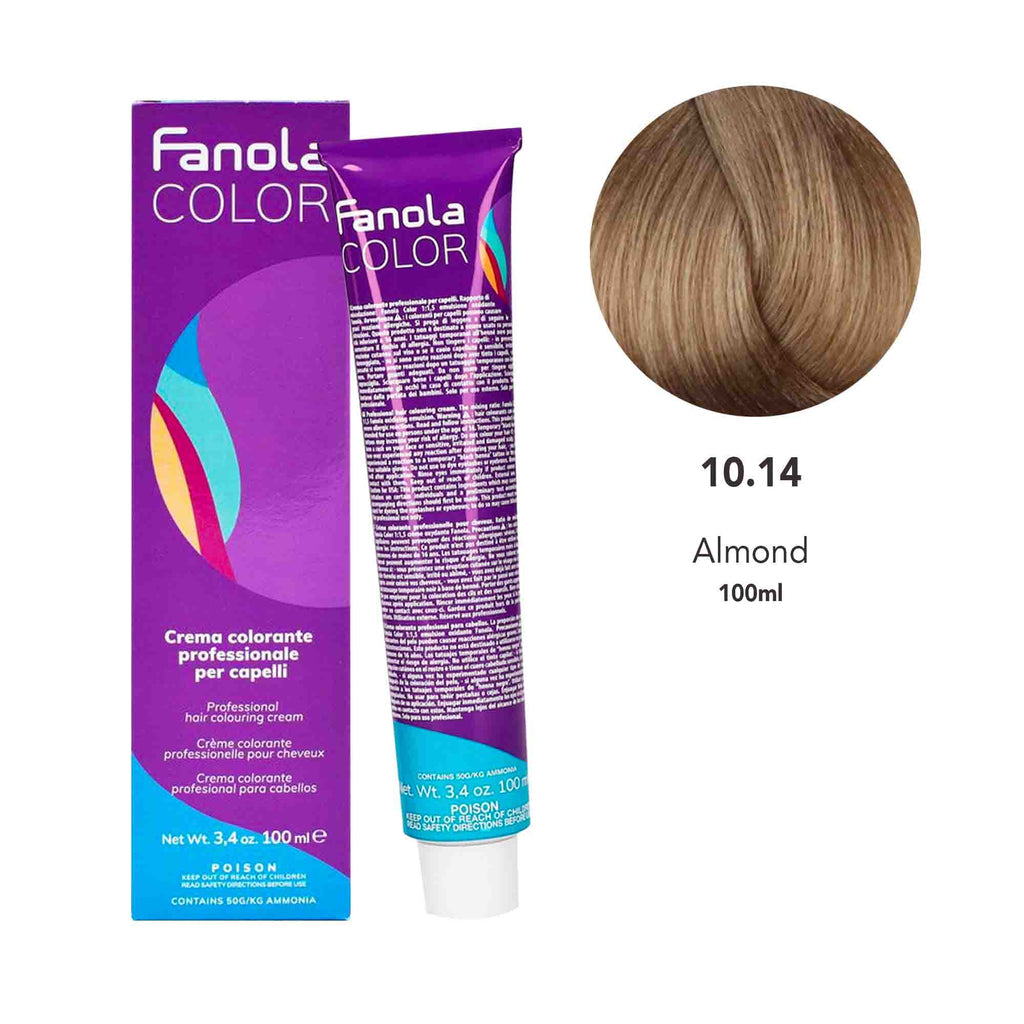 Fanola Color Professional Colouring Cream 100ml – Shade 10.14 Almond