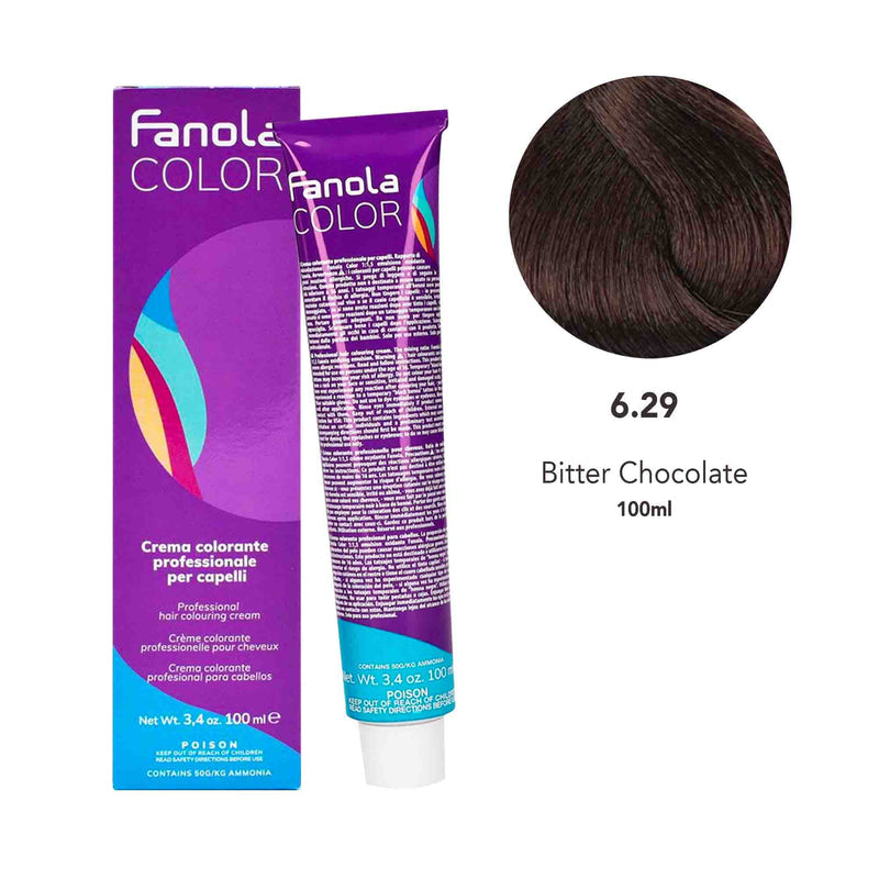 Fanola Color Professional Colouring Cream 100ml – Shade 6.29 Bitter Chocolate