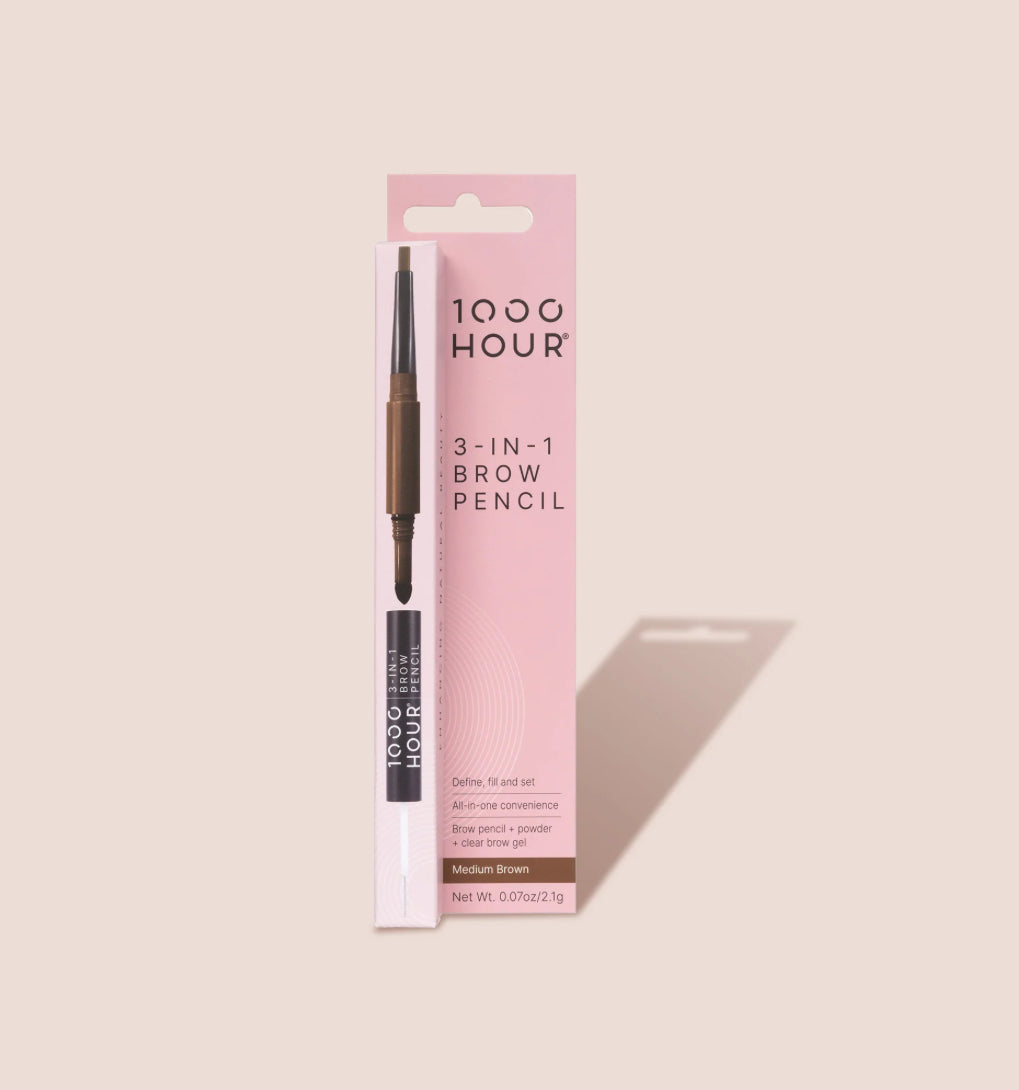 1000 HOUR® 3-in-1 Brow Pencil – Medium Brown — 1000HOUR product image