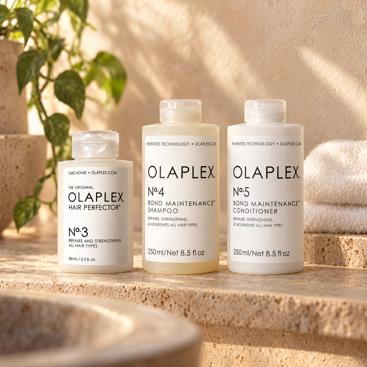 Olaplex Bond Repair Trio (No.3 + No.4 + No.5)