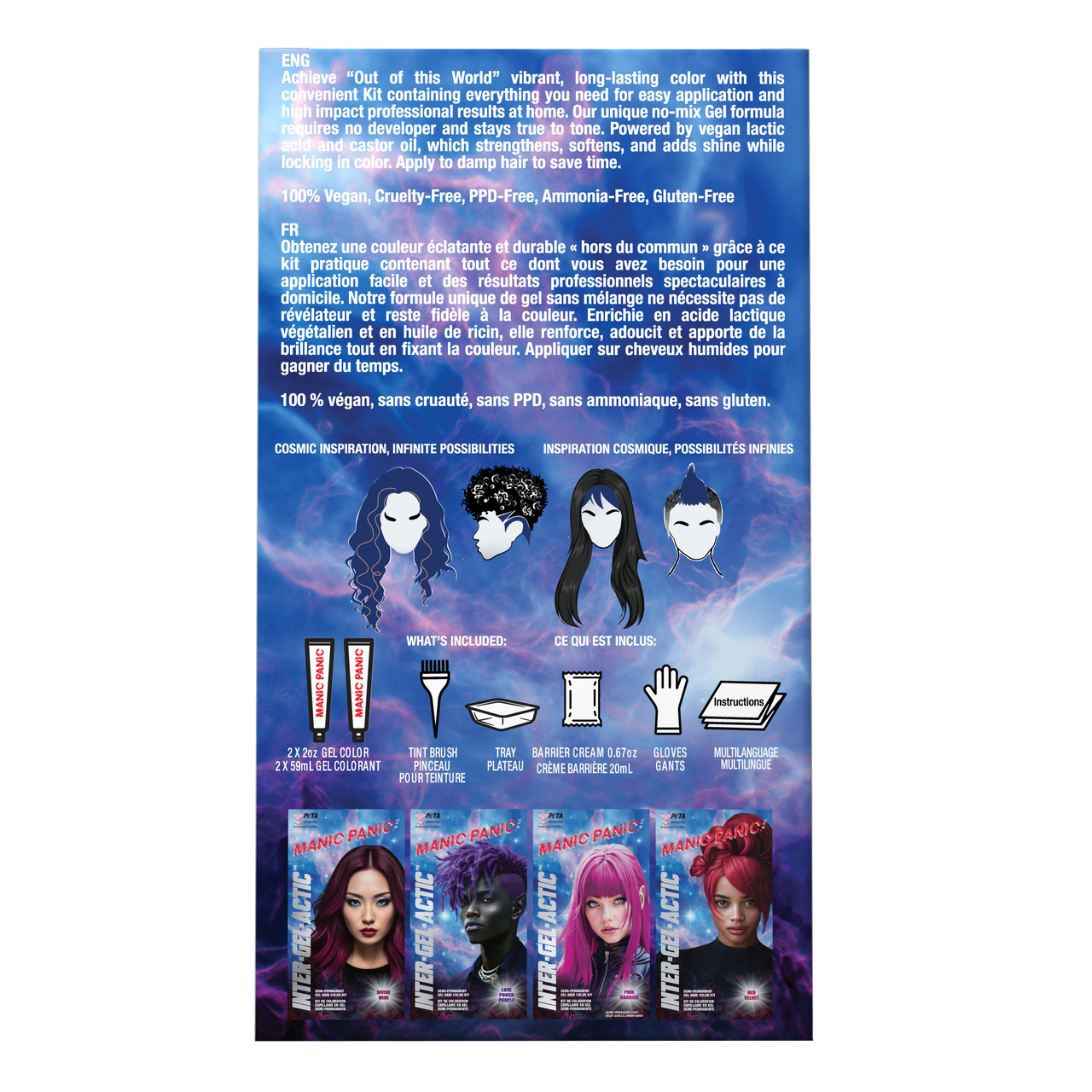 Manic Panic Celestine Blue Inter-GEL-Actic Hair Color Kit