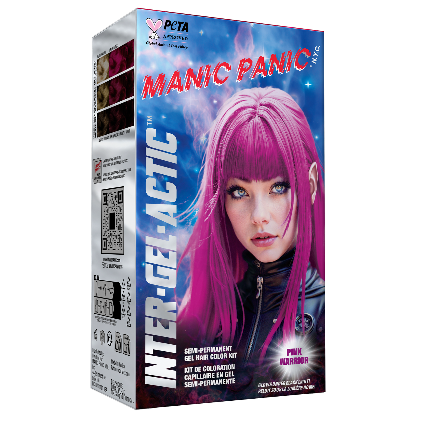 Manic Panic Love Pink Warrior Inter-GEL-Actic Hair Color Kit