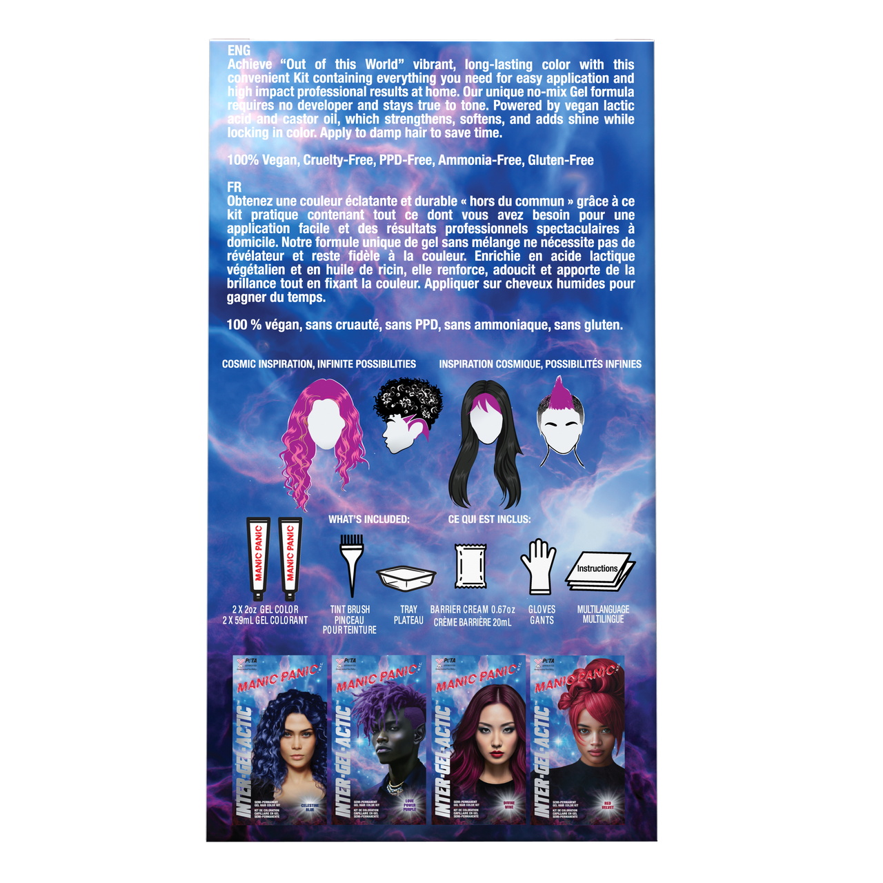 Manic Panic Love Pink Warrior Inter-GEL-Actic Hair Color Kit