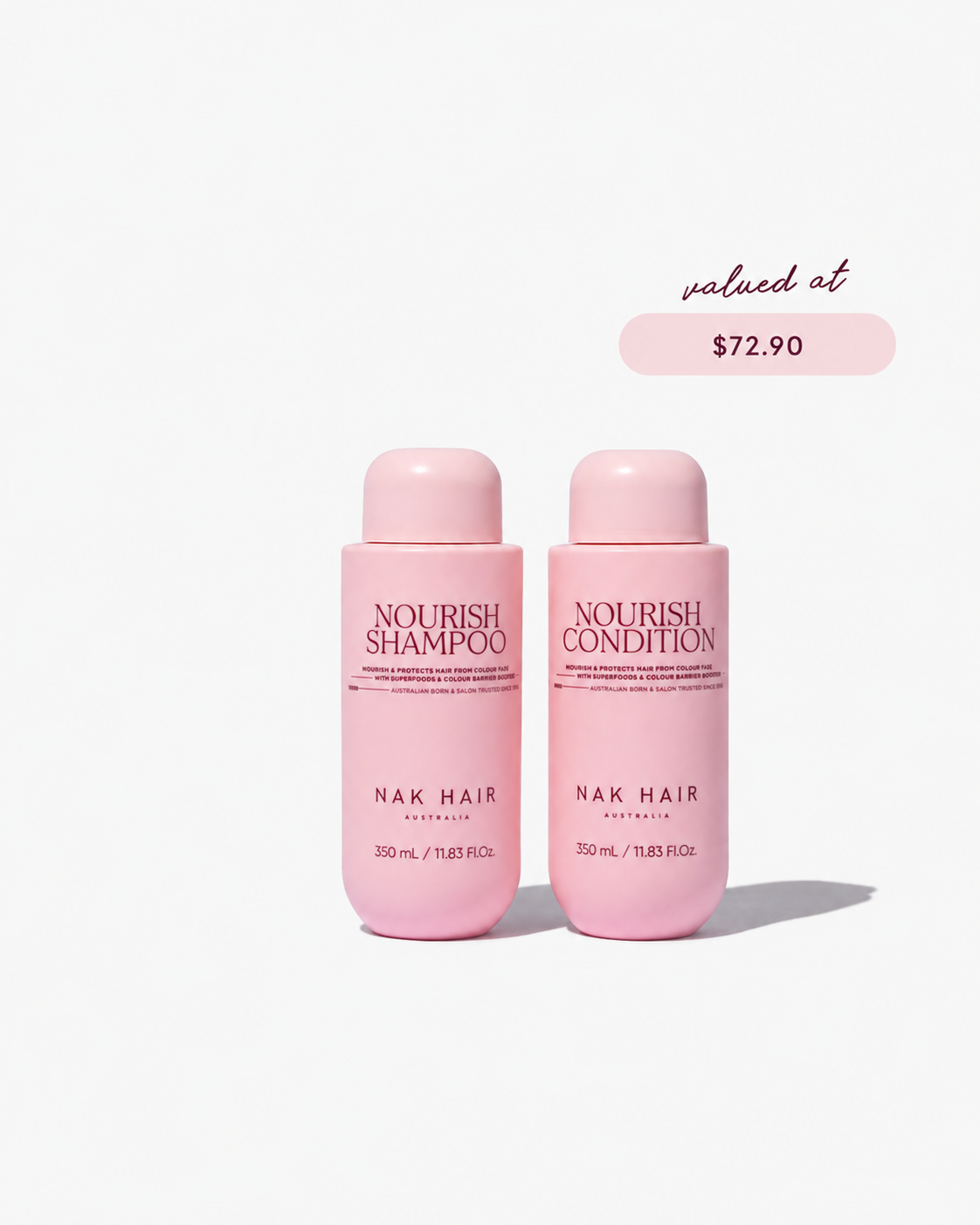 NAK Signature Holiday Nourish Duo 350ml - Valued At $73.90