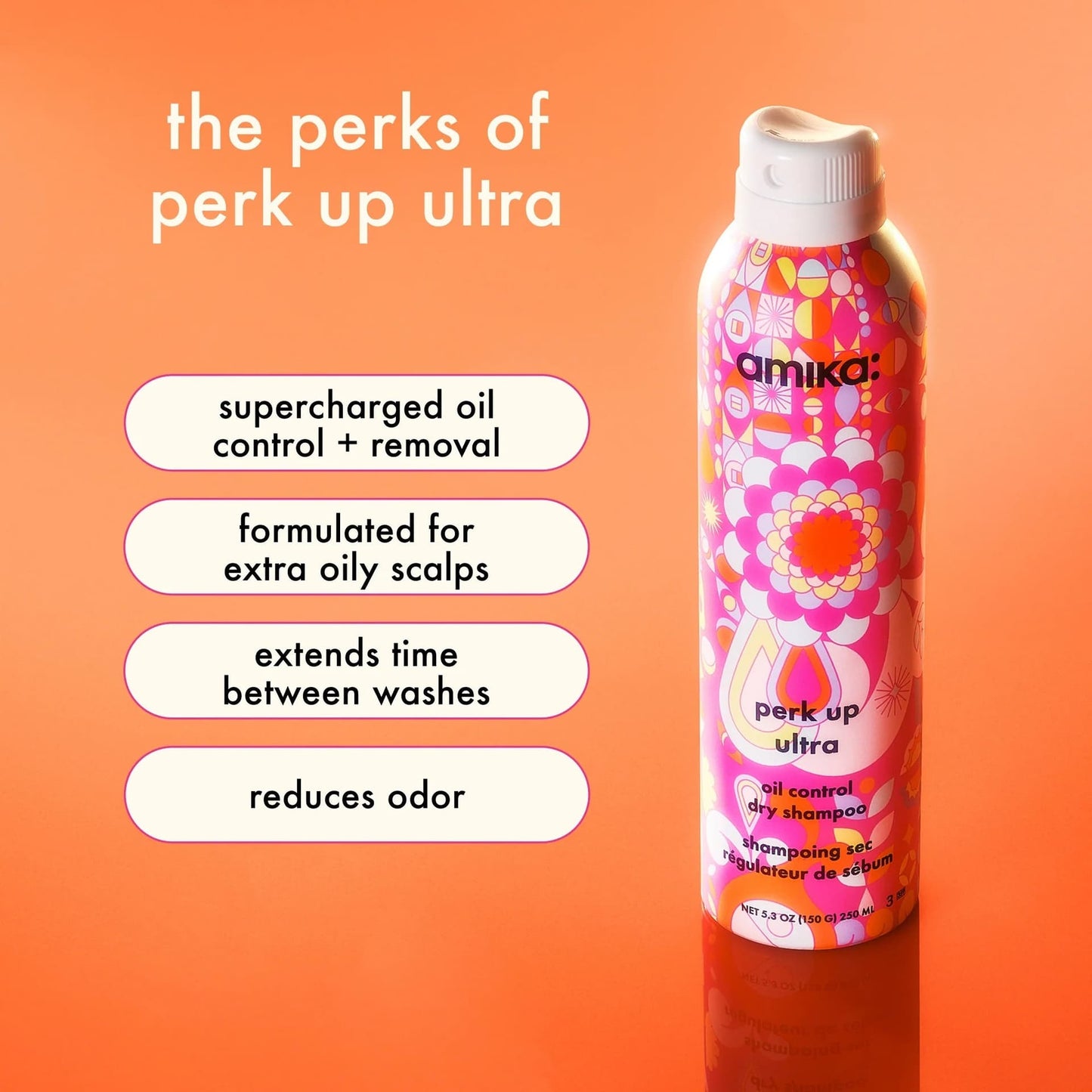 Amika Perk Up Ultra Oil Control Dry Shampoo 150g/250ml