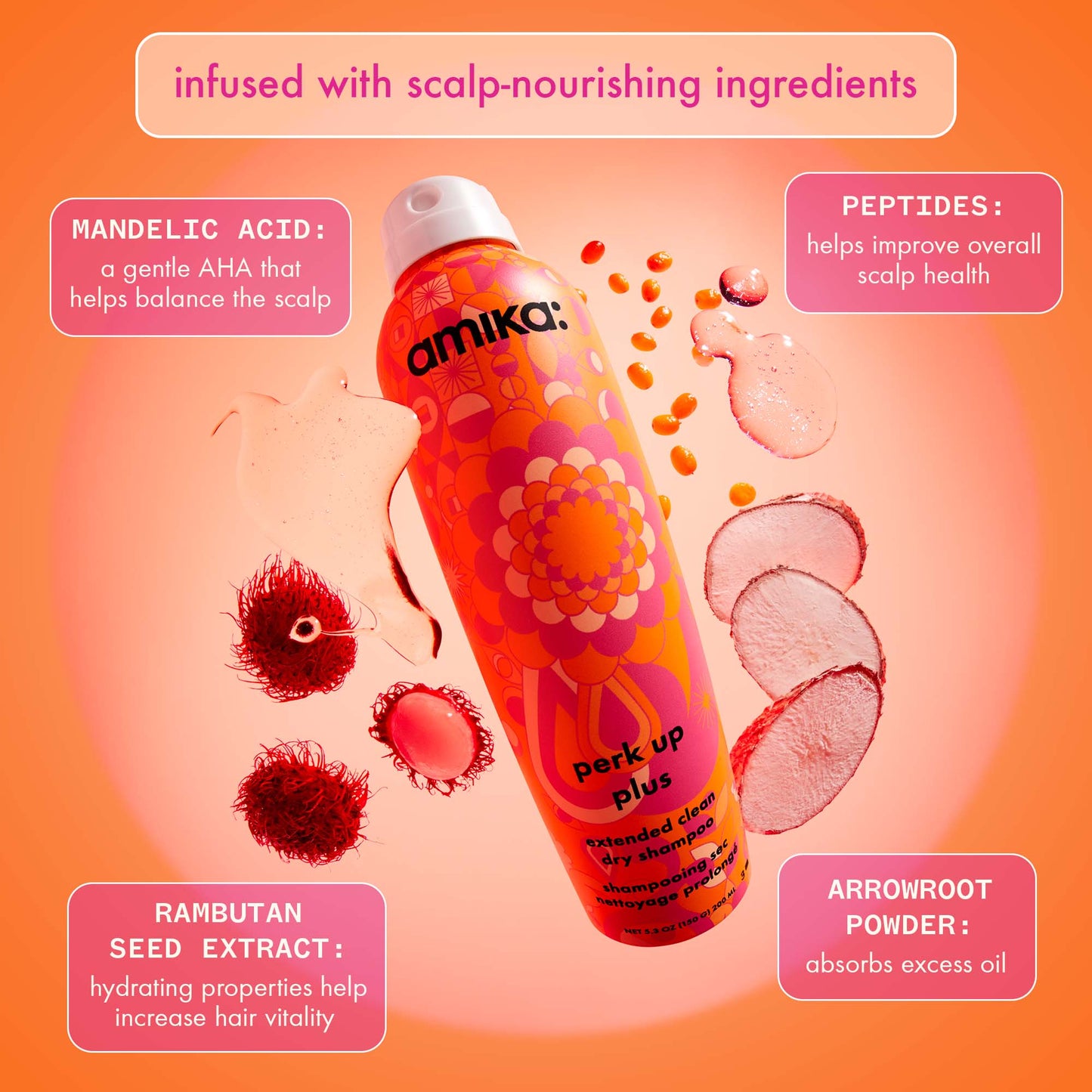 Amika Perk Up Dry Shampoo 150g/189ml