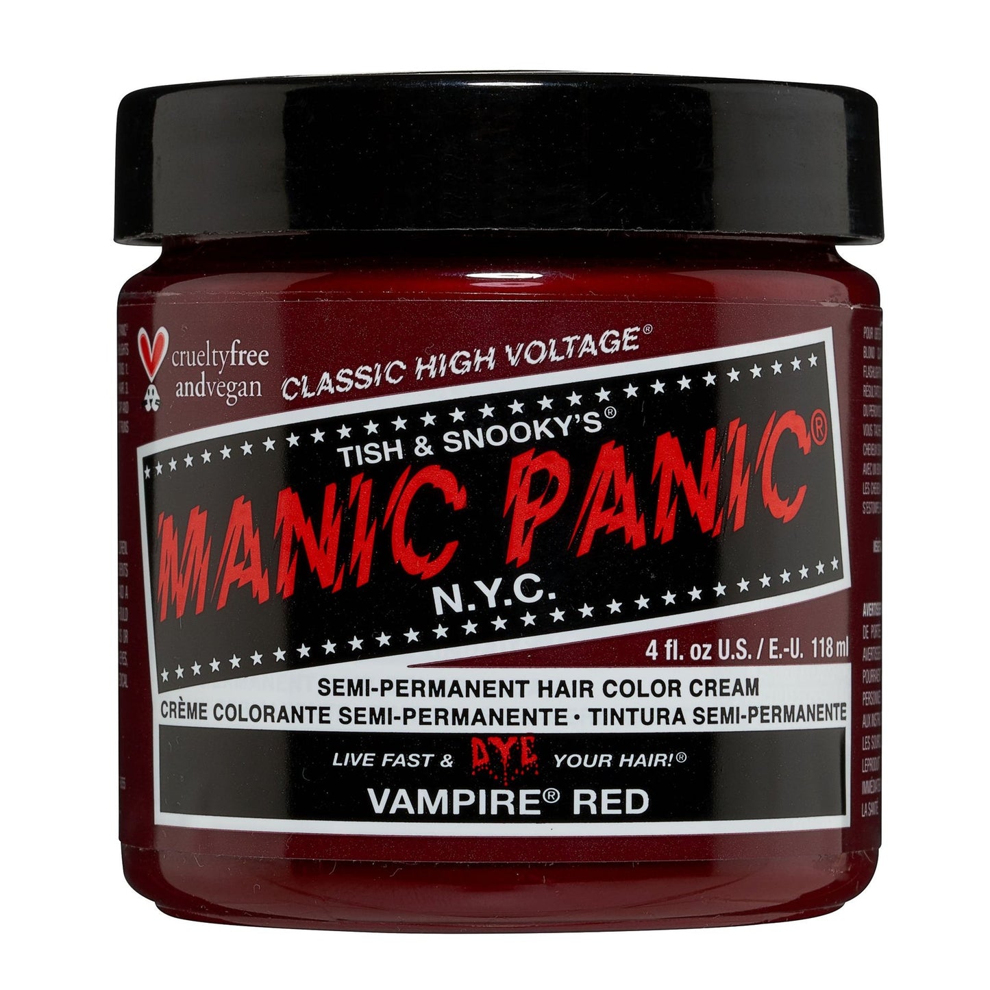 Manic Panic Vampire Red 118ml High Voltage® Classic Cream Formula Hair Color