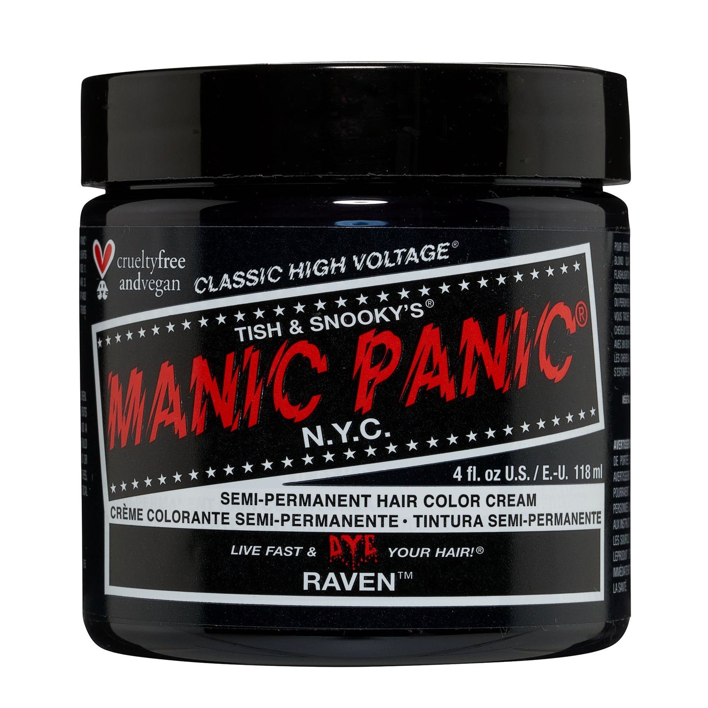Manic Panic Raven 118ml High Voltage Classic Cream Formula Hair Color — Manic Panic