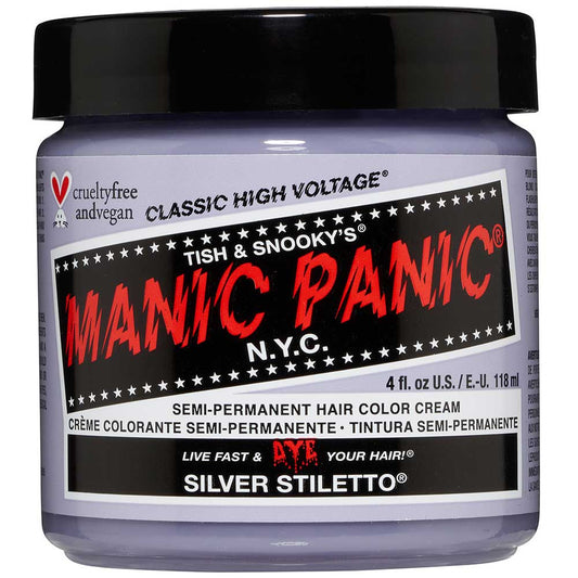 Manic Panic Silver Stilletto 118ml High Voltage Classic Cream Formula Hair Color