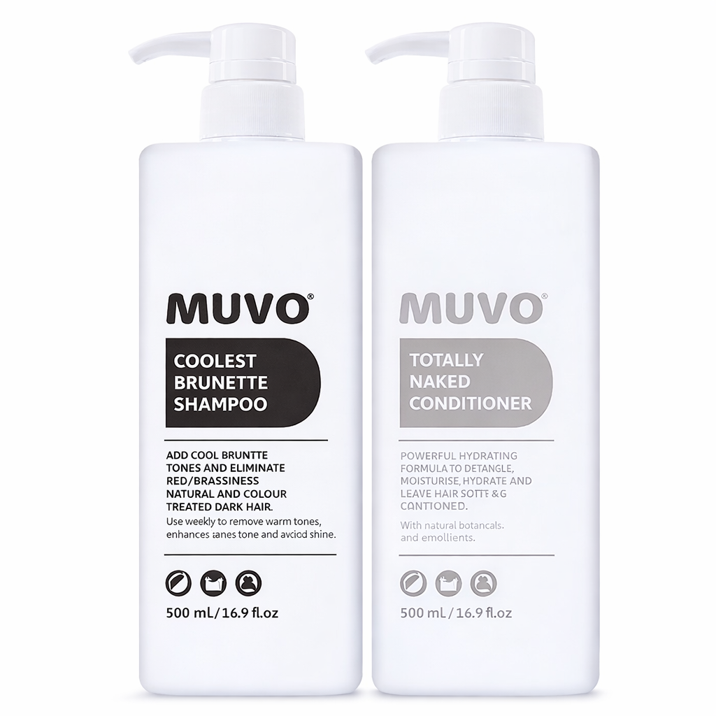 MUVO Coolest Brunette Shampoo & Totally Naked Conditioner Duo 500ml
