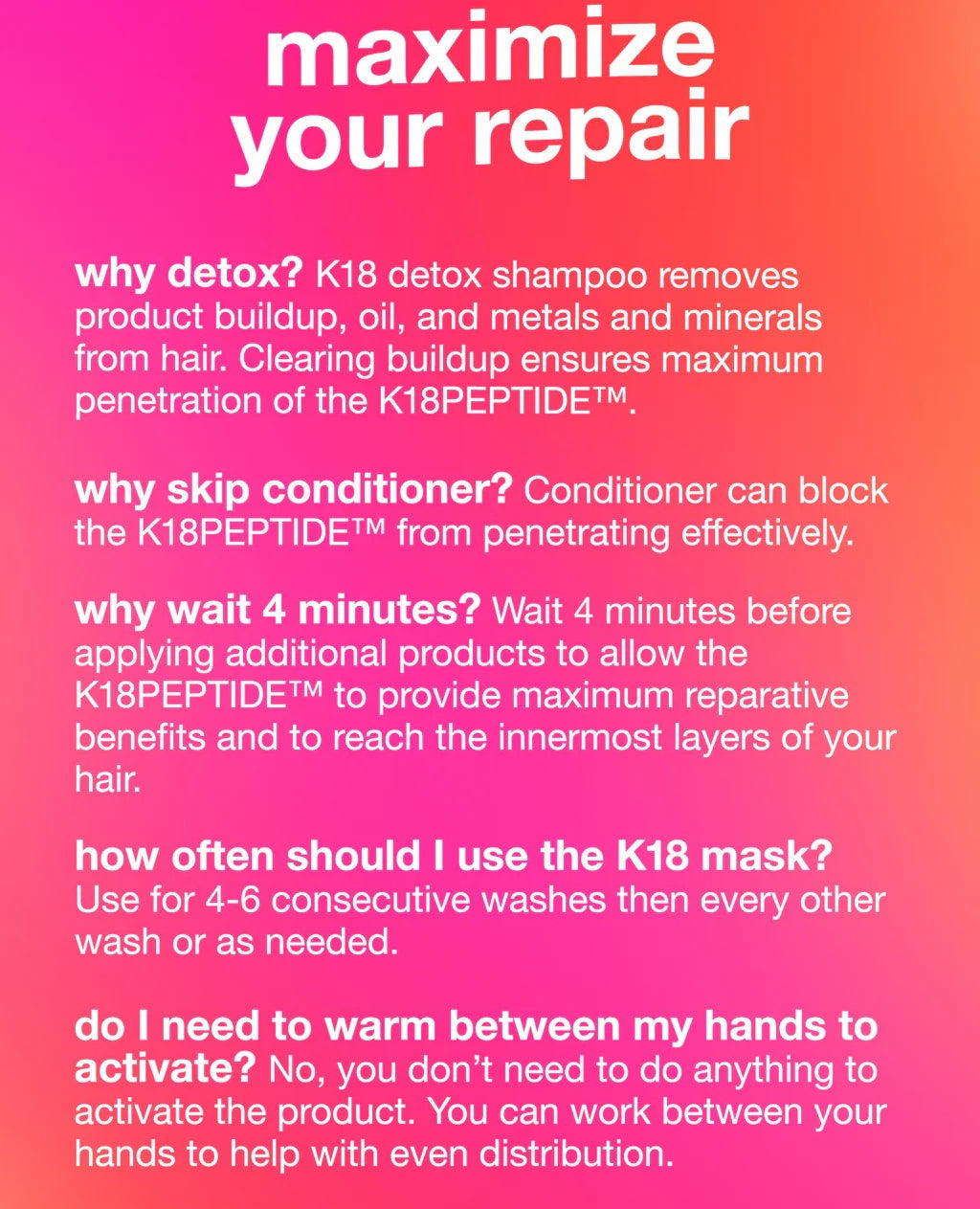 K18 Leave-In Molecular Repair Mask 15ml