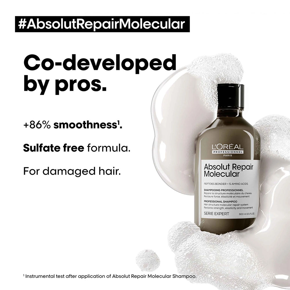 L'Oréal Professionnel Absolut Repair Molecular Shampoo 1500mL product image 2 - L'Oréal Professionnel salon hair care