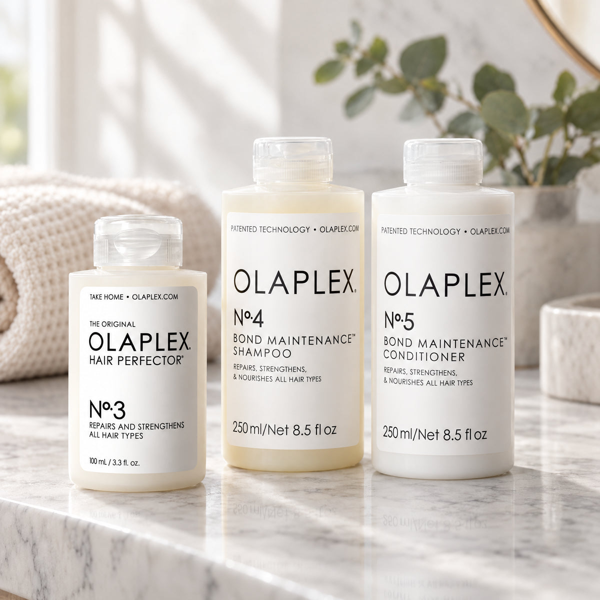 Olaplex Bond Repair Trio (No.3 + No.4 + No.5)