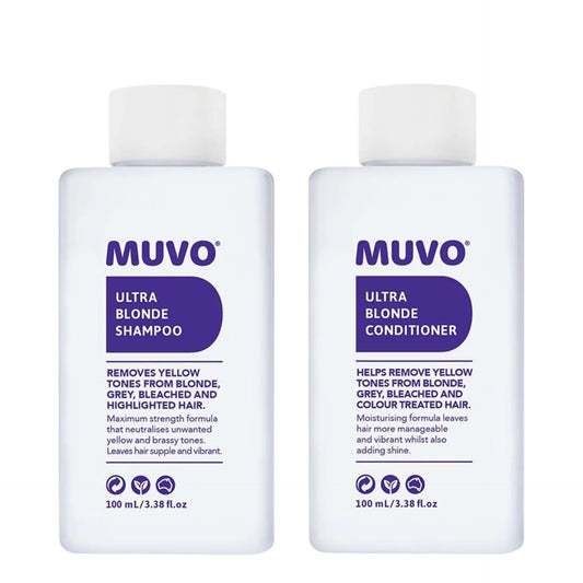 MUVO Ultra Blonde Shampoo and Conditioner 100ml Petite Pair