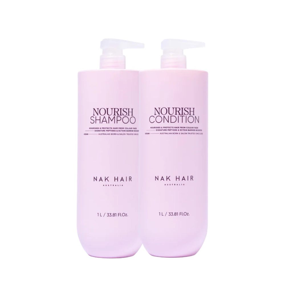 NAK Nourish Shampoo & Conditioner 1L Duo