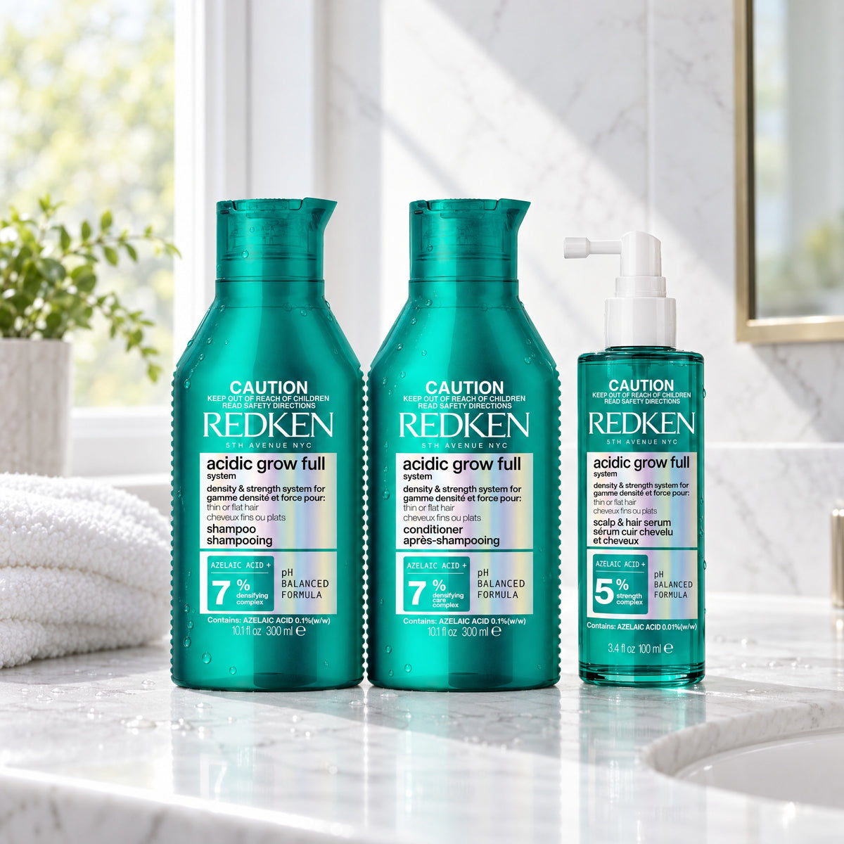 Redken Acidic Grow System Trio (Shampoo, Conditioner & Serum)