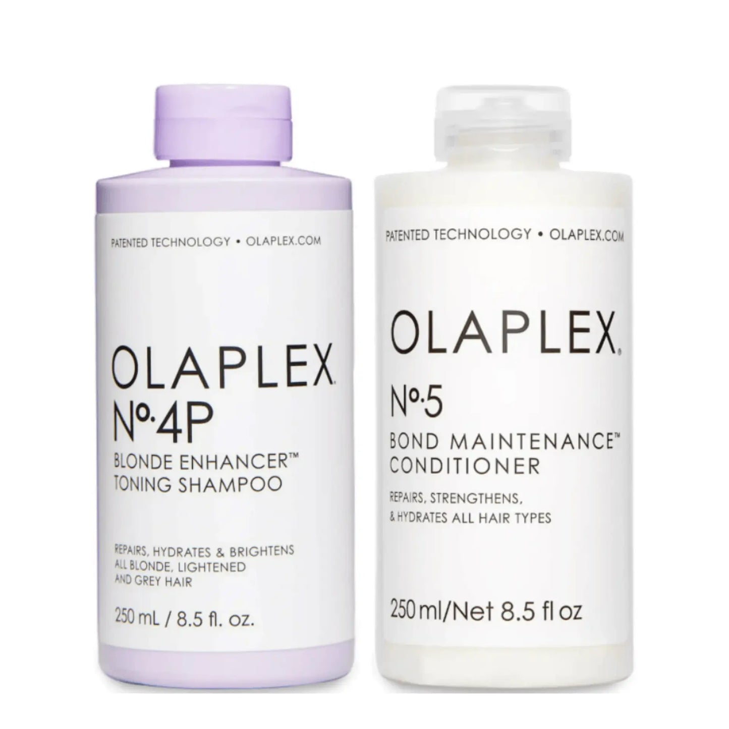 Olaplex No.4P Blonde Enhancer Toning Shampoo 250ml and No.5 Conditioner 250ml Bundle