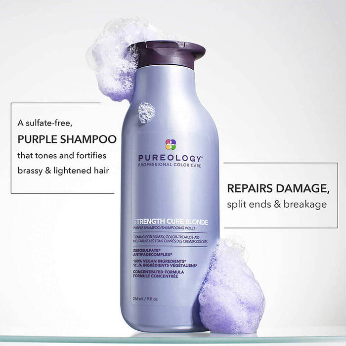 Pureology Strength Cure Blonde Purple Shampoo and Conditioner 266ml Bundle
