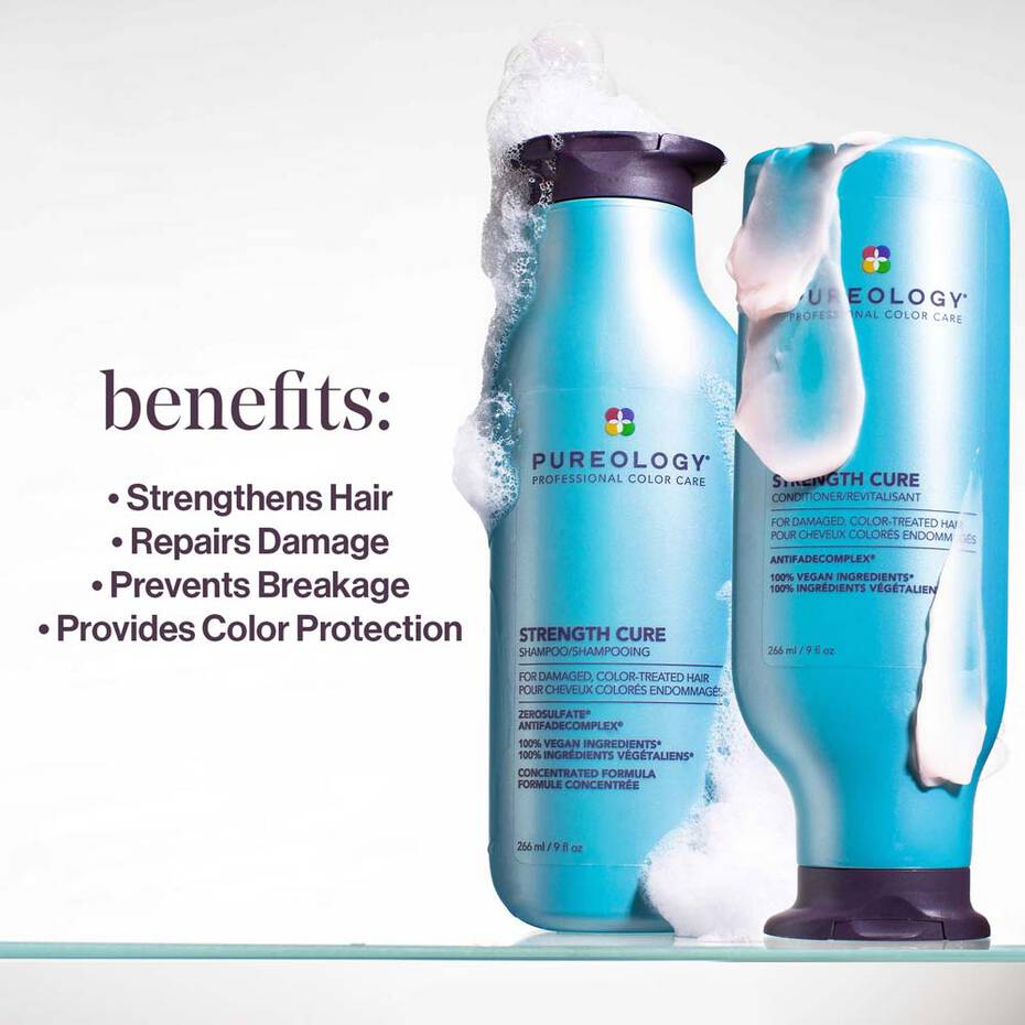 Pureology Strength Cure Shampoo and Conditioner 266ml Bundle