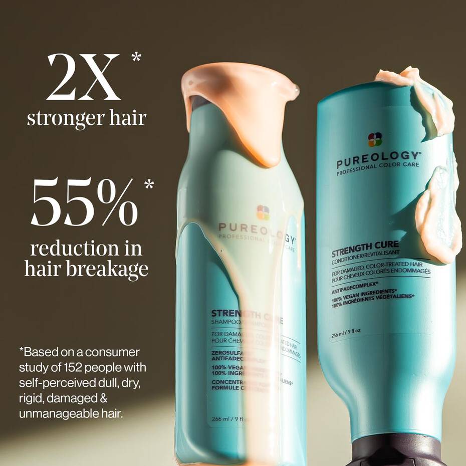 Pureology Strength Cure Shampoo and Conditioner 266ml Bundle