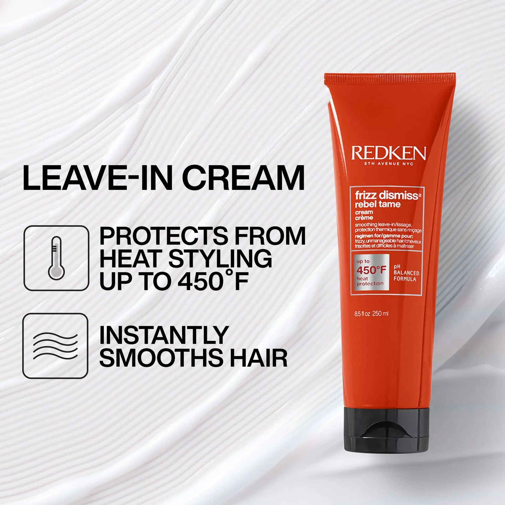 Redken Frizz Dismiss Rebel Tame Heat Protecting Cream 250ml —  — Image 4