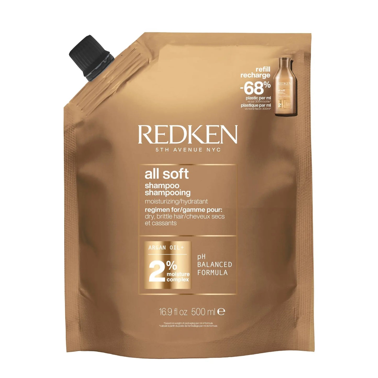 Redken All Soft Shampoo Refill 500ml