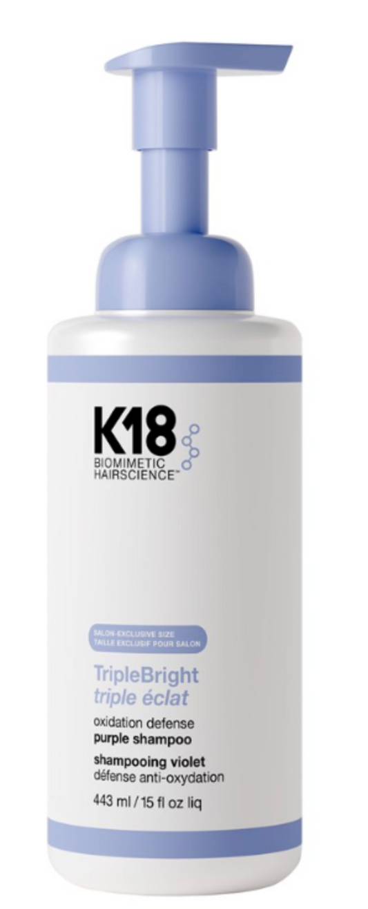 K18 K18 Triple Bright Purple Shampoo - Anti-Brassiness 443ml - Product Image 1
