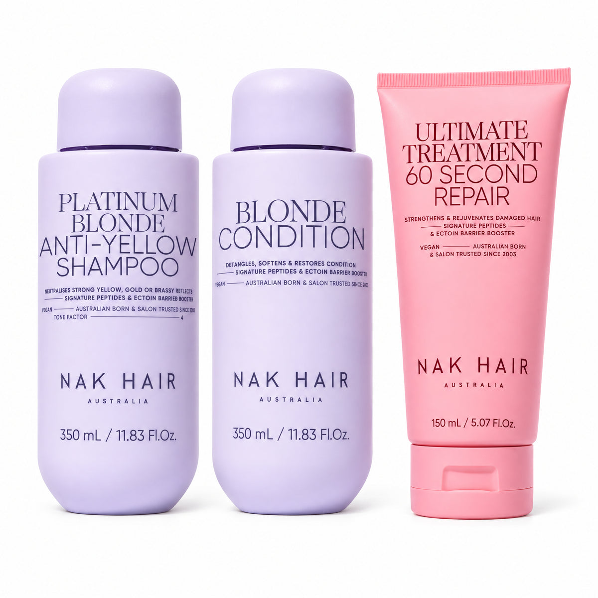 NAK Platinum Blonde Toning Trio